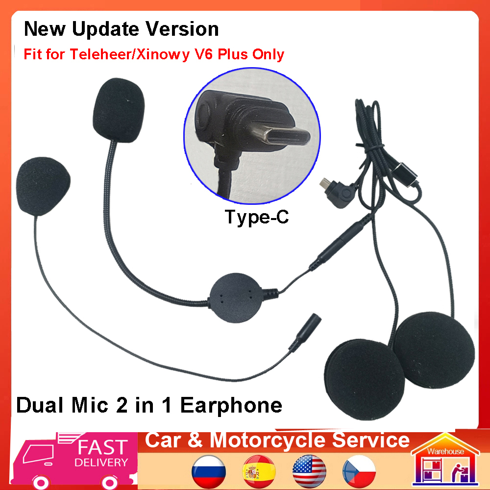 Universal Motorcycle Helmet Intercom Headset - Loại C V6 Tai Nghe Loa