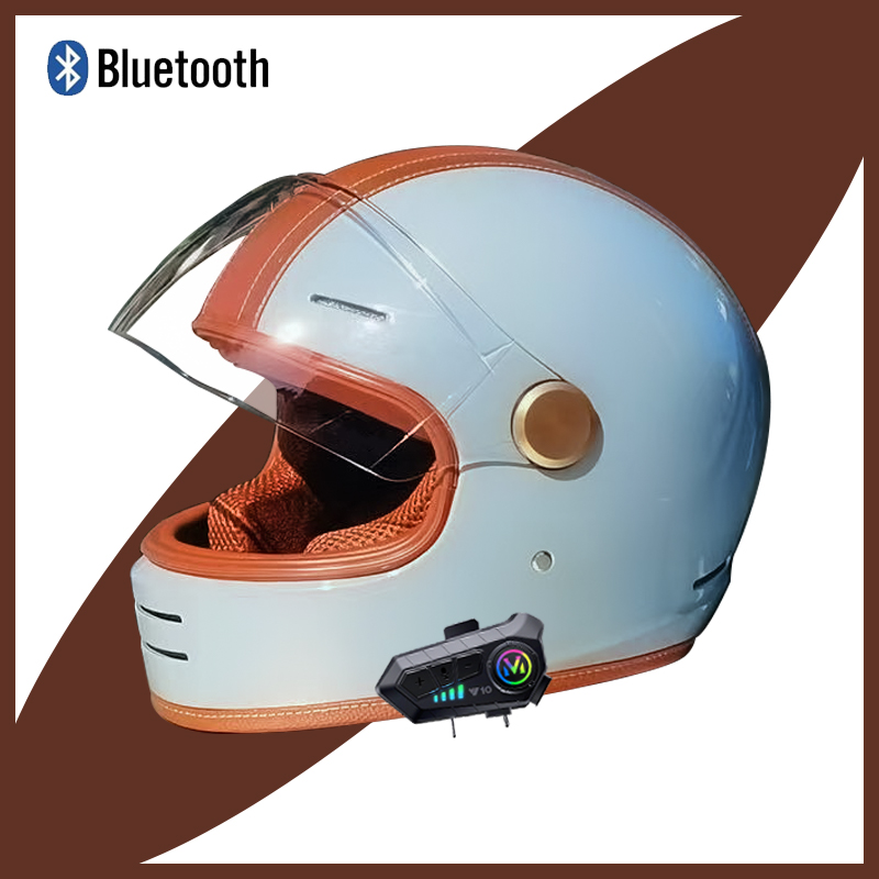 Vintage Open Face Retro Helmet - Vintage Casque Motorcycle Helmet - Retro