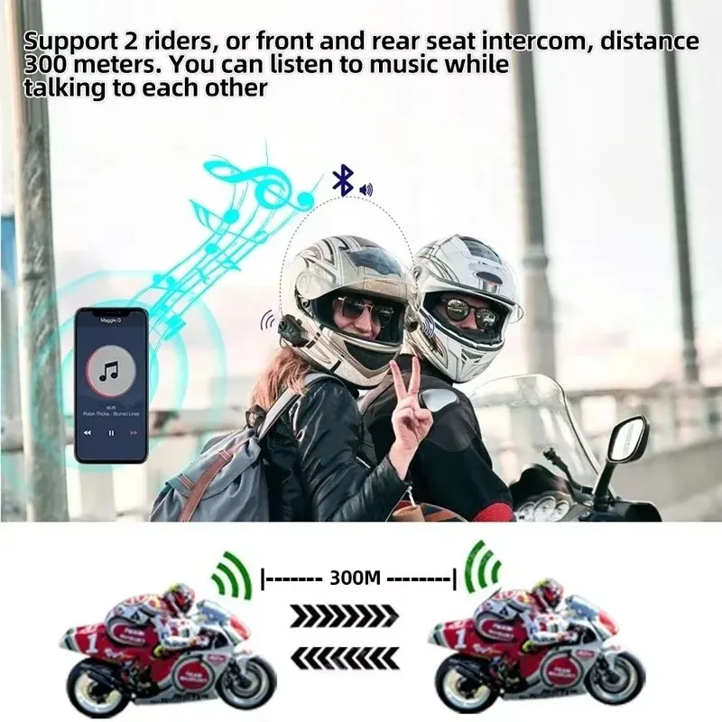1/2x Motorcycle Intercom Helme - đánh giá và giá Universal Motorcycle Helmet Intercom Headset