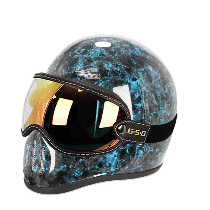 New Retro Carbon Fibre Full Fa - đánh giá và giá Carbon Fiber Lightweight Motorcycle Helmet