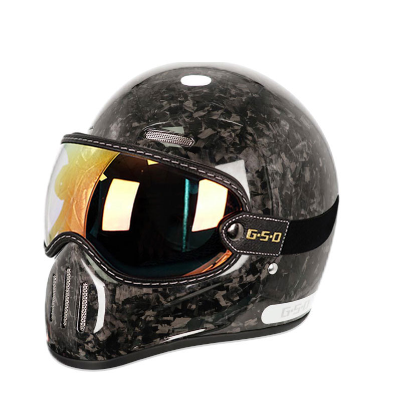 New Retro Carbon Fibre Full Fa - đánh giá và giá Carbon Fiber Lightweight Motorcycle Helmet