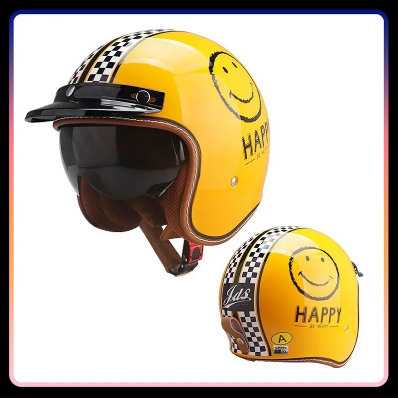 Men Women Open Face Motorcycle - đánh giá và giá Vintage Open Face Retro Helmet