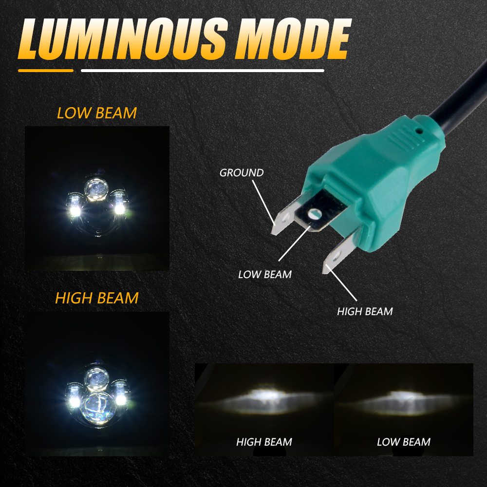 Universal 7 Inch LED Headlight - đánh giá và giá Universal Motorcycle Led Headlight Projector