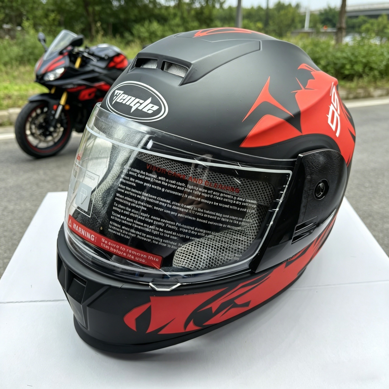 Full Face Motorcycle Helmet Du - đánh giá và giá Dual Visor Motorcycle Racing Helmet