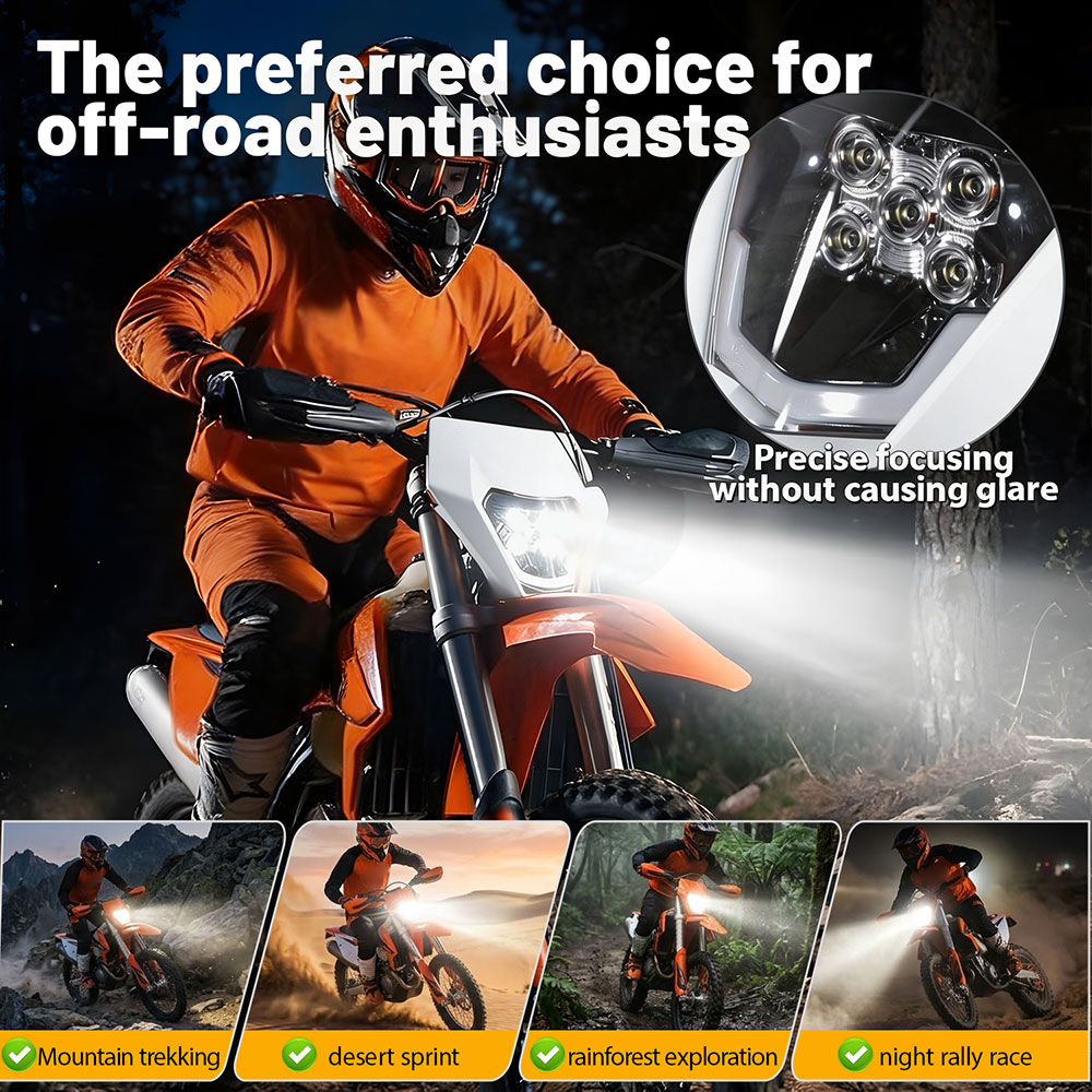 5 LED Headlight Headlamp Lamp  - đánh giá và giá Universal Motorcycle Led Headlight Projector