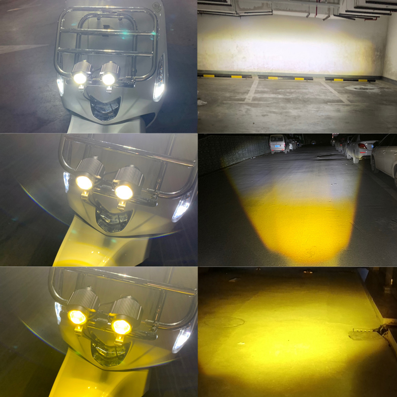 Motorcycle LED Light motorcycl - đánh giá và giá Universal Motorcycle Led Headlight Projector