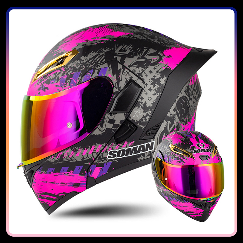 Four Seasons Universal Flip Up - đánh giá và giá Dual Visor Motorcycle Racing Helmet