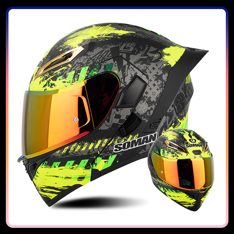 Four Seasons Universal Flip Up - đánh giá và giá Dual Visor Motorcycle Racing Helmet