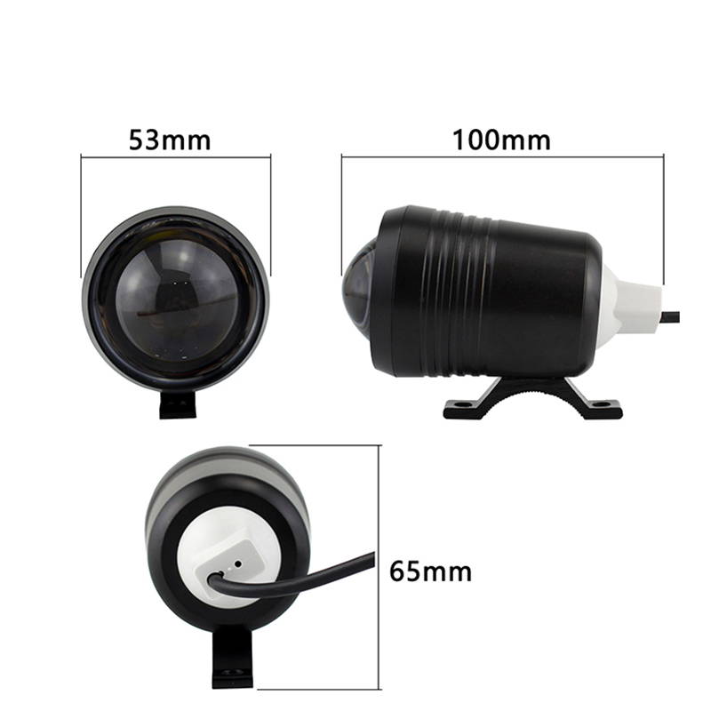 External Motorcycle U2 Spotlig - đánh giá và giá Universal Motorcycle Led Headlight Projector