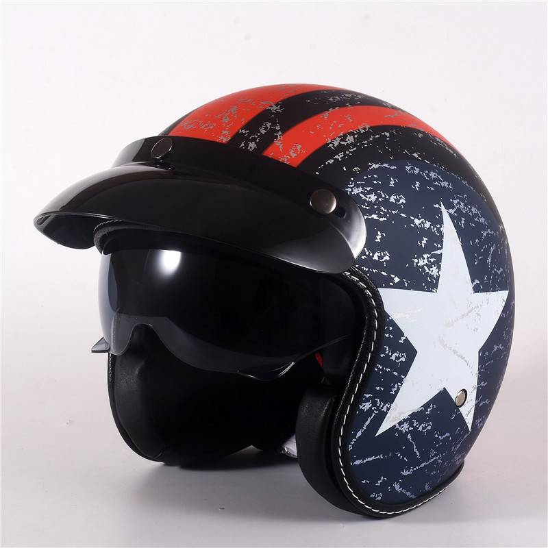 Nửa Mặt Vintage Xe Máy Retro Đ - đánh giá và giá Vintage Open Face Retro Helmet