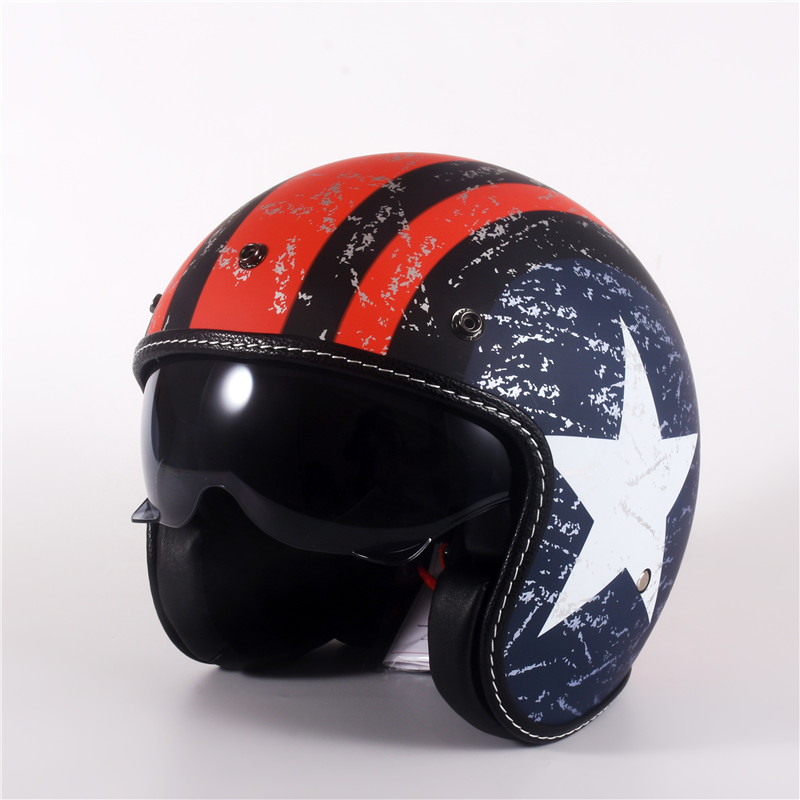 Nửa Mặt Vintage Xe Máy Retro Đ - đánh giá và giá Vintage Open Face Retro Helmet