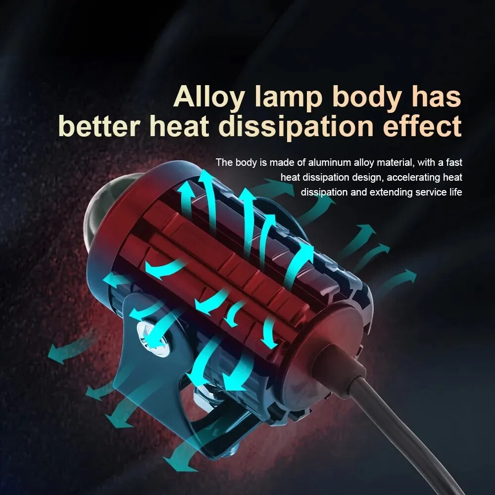 1/2PCS Universal Motorcycle LE - đánh giá và giá Universal Motorcycle Led Headlight Projector