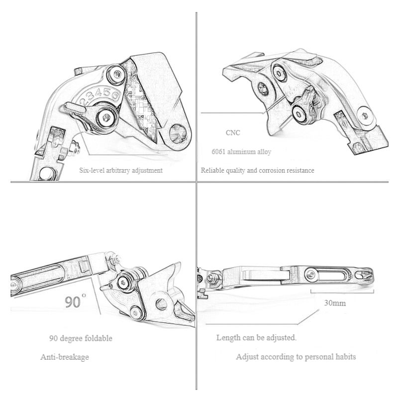 FOR YAMAHA MT-09 MT09 MT mt 09 - đánh giá và giá Cnc Aluminum Adjustable Brake Clutch Levers