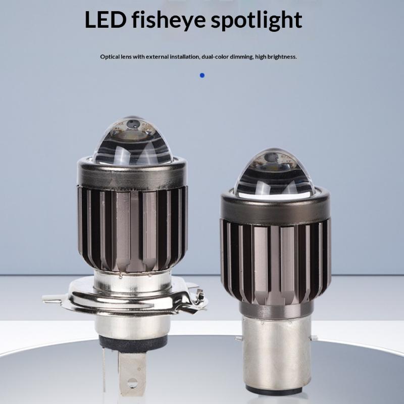 NEW 1Pc Universal H4 BA20D LED - đánh giá và giá Universal Motorcycle Led Headlight Projector