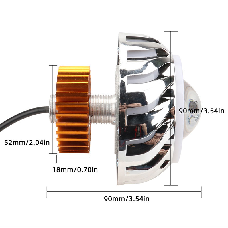 1pc Motorcycle Headlight Dual  - đánh giá và giá Universal Motorcycle Led Headlight Projector