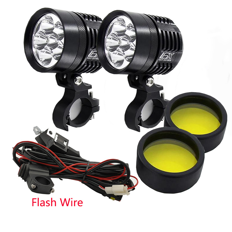 2PCS Universal L6X Headlight L - đánh giá và giá Universal Motorcycle Led Headlight Projector