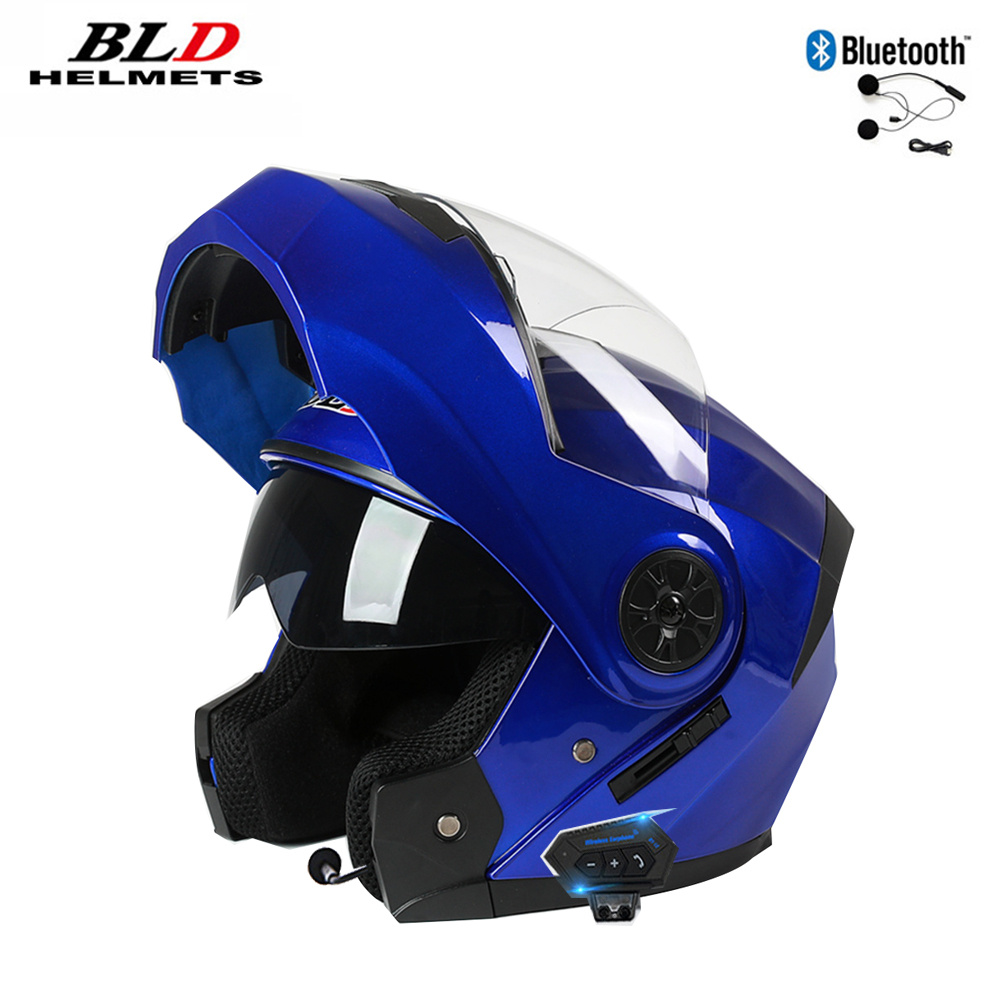 Double Visors Bluetooth Helmet - đánh giá và giá Full Face Motorcycle Helmet With Bluetooth
