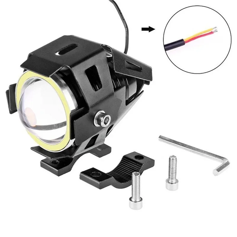 U7 LED Auxiliary Bright Motorc - đánh giá và giá Universal Motorcycle Led Headlight Projector