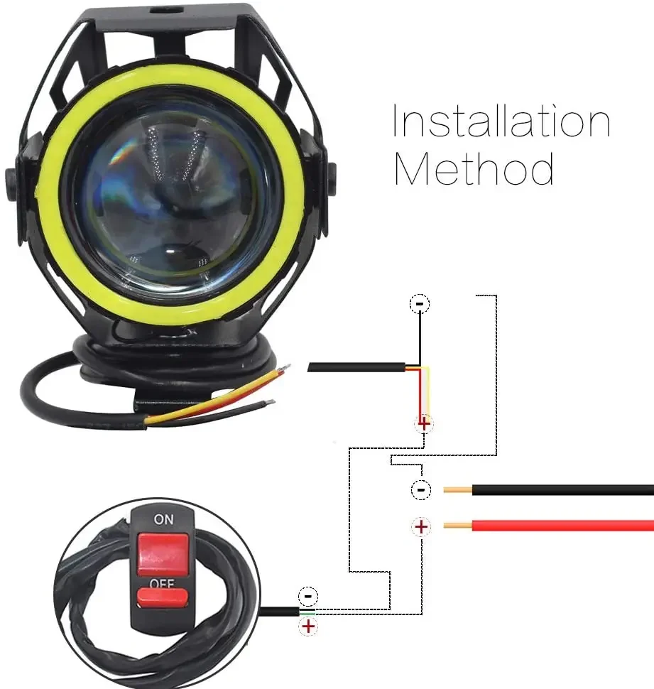 U7 LED Auxiliary Bright Motorc - đánh giá và giá Universal Motorcycle Led Headlight Projector