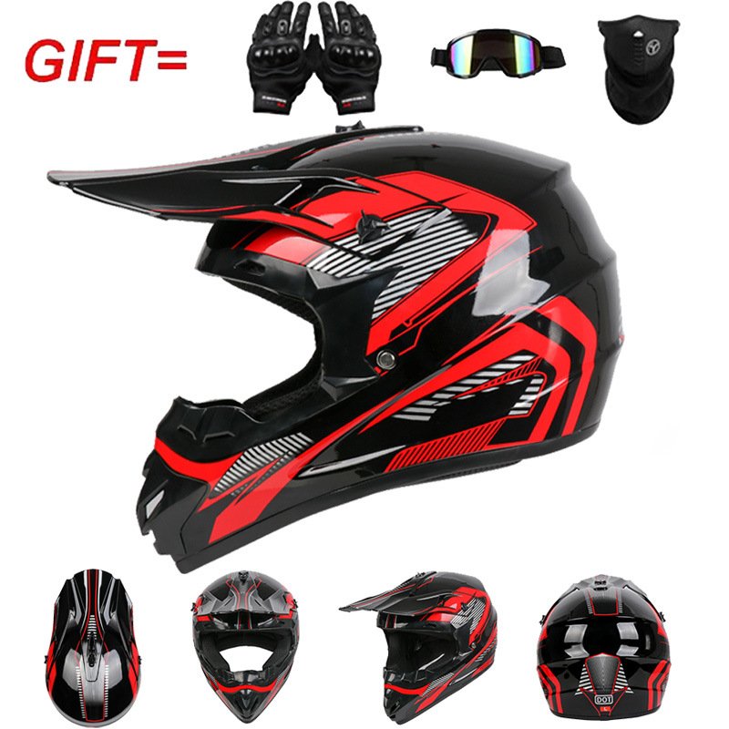 Motorcycle Off Road Helmet Ful - đánh giá và giá Off Road Motocross Helmet Goggles Set