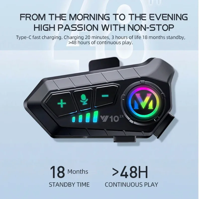 Y10 2X Bluetooth Motorcycle He - đánh giá và giá Universal Motorcycle Helmet Intercom Headset
