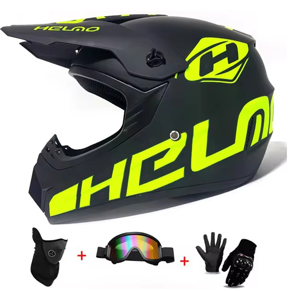 Motocross and Off-Road Helmet  - đánh giá và giá Off Road Motocross Helmet Goggles Set