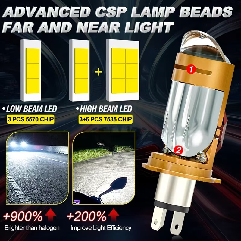 CAMOTO Bi LED Lens Projector H - đánh giá và giá Universal Motorcycle Led Headlight Projector