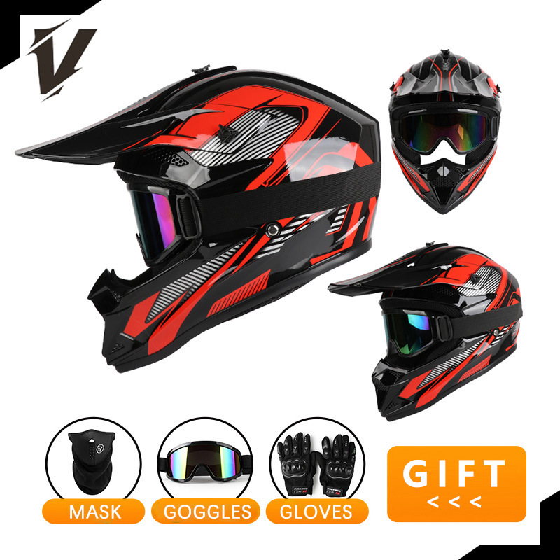 Off Road Motorcycle Helmet Set - đánh giá và giá Off Road Motocross Helmet Goggles Set