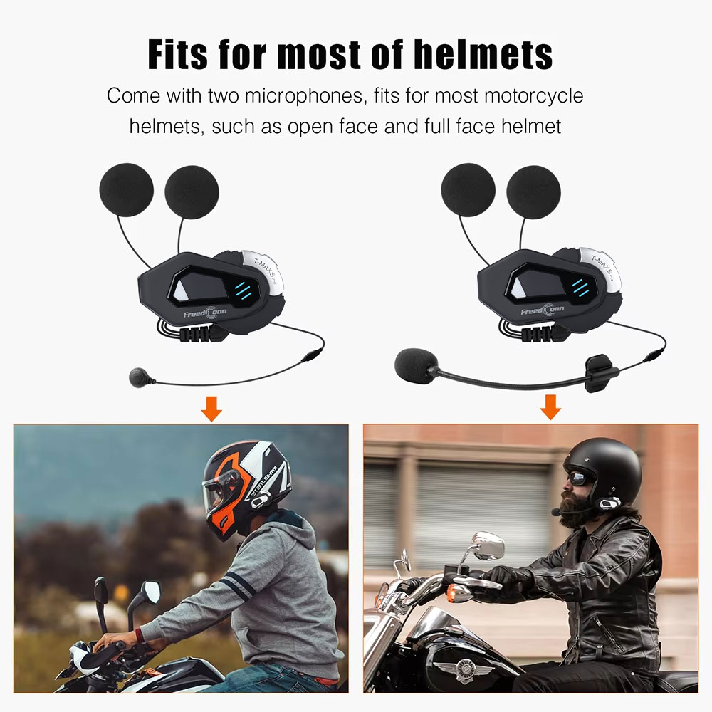 FreedConn T MAX S PRO Motorcyc - đánh giá và giá Universal Motorcycle Helmet Intercom Headset