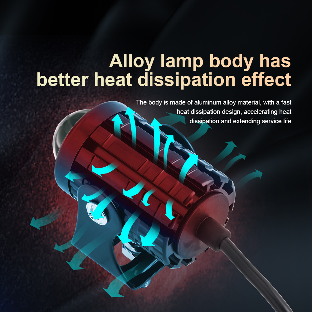2PCS Universal Motorcycle LED  - đánh giá và giá Universal Motorcycle Led Headlight Projector