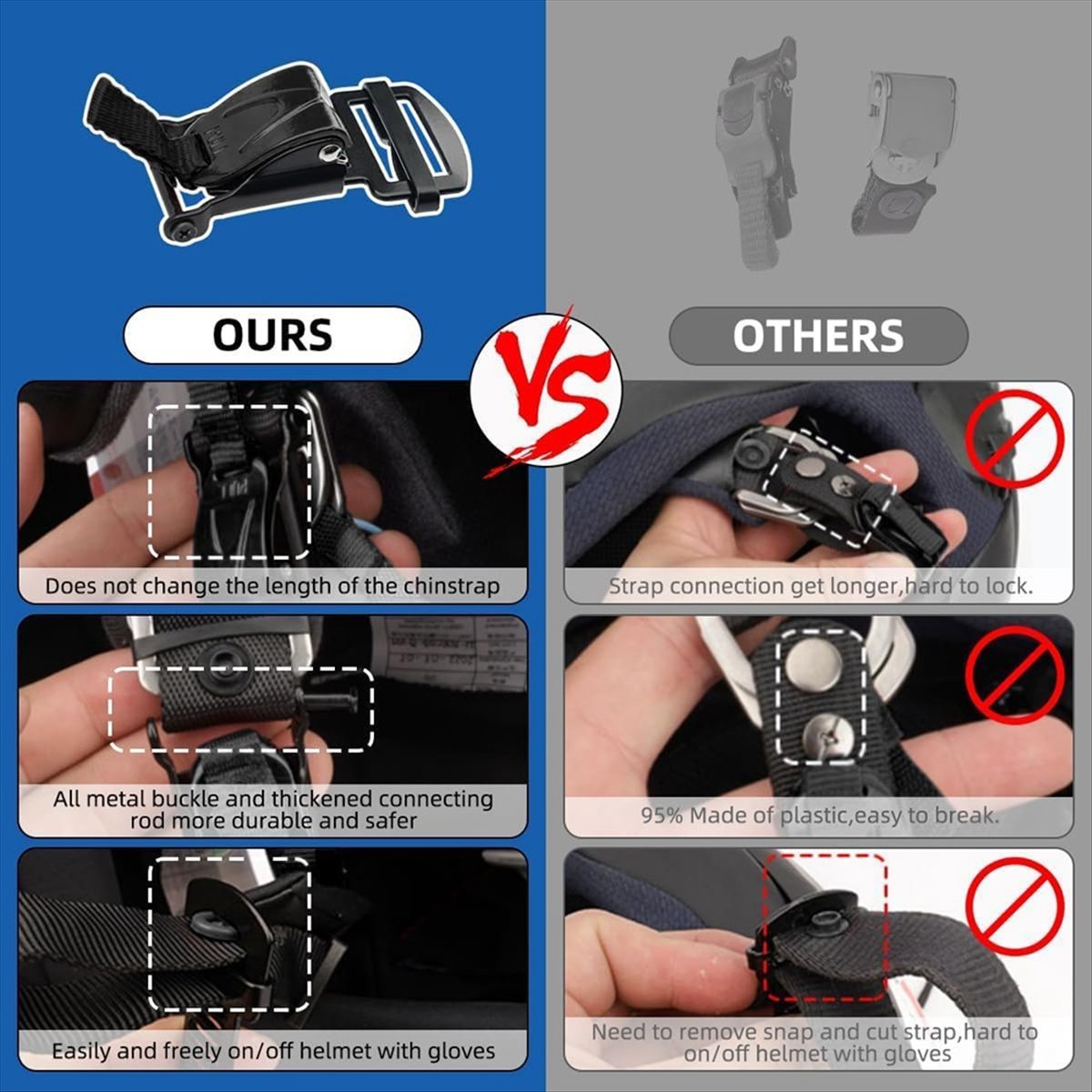 Compatible Helmet Quick Releas - đánh giá và giá Quick Release Buckle Motorcycle Helmet