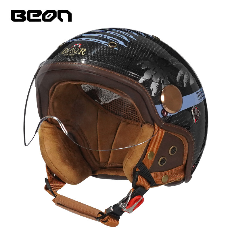 BEON BR13 Retro Open Face Half - đánh giá và giá Vintage Open Face Retro Helmet