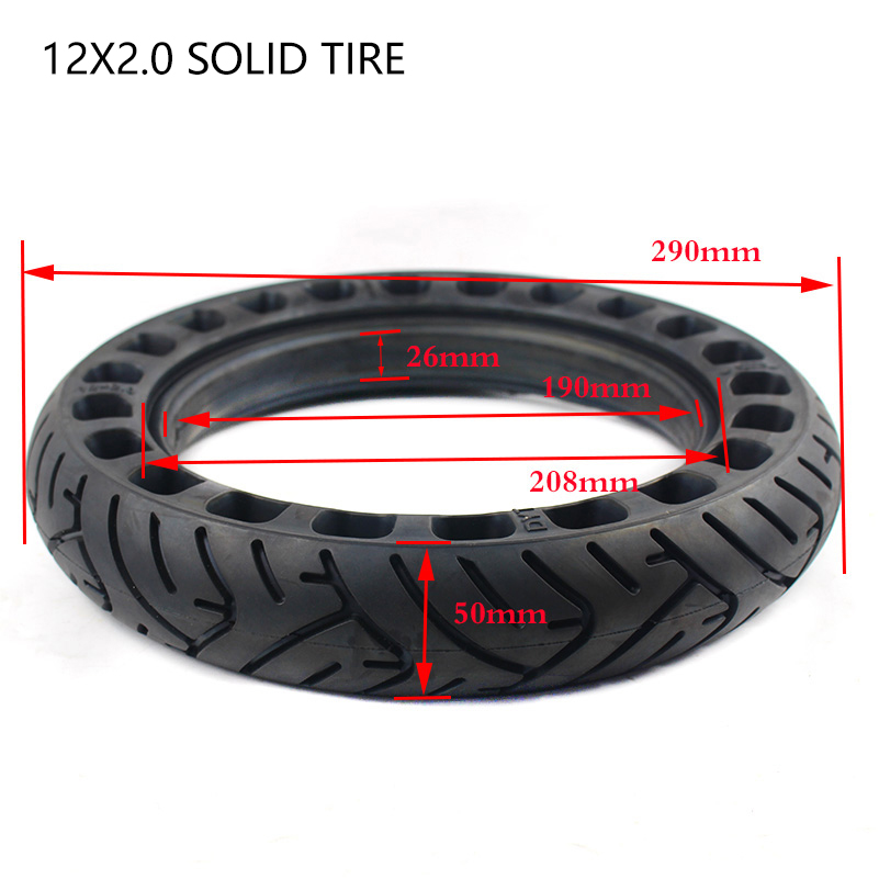 12 Inch Solid Tyre 12x2.0 12x2 - đánh giá và giá Scooter Parts