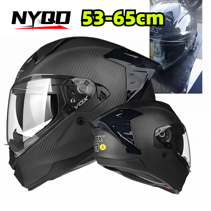 Carbon Fiber Full Face Motorcy - đánh giá và giá Dual Visor Motorcycle Racing Helmet