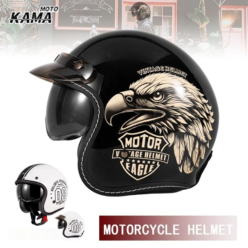 HOT Open Face Motorcycle Helme - đánh giá và giá Vintage Open Face Retro Helmet