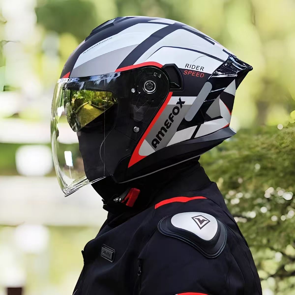 Double Visor Open Face Helmet  - đánh giá và giá Motorcycle Helmet Inner Sun Visor Lens