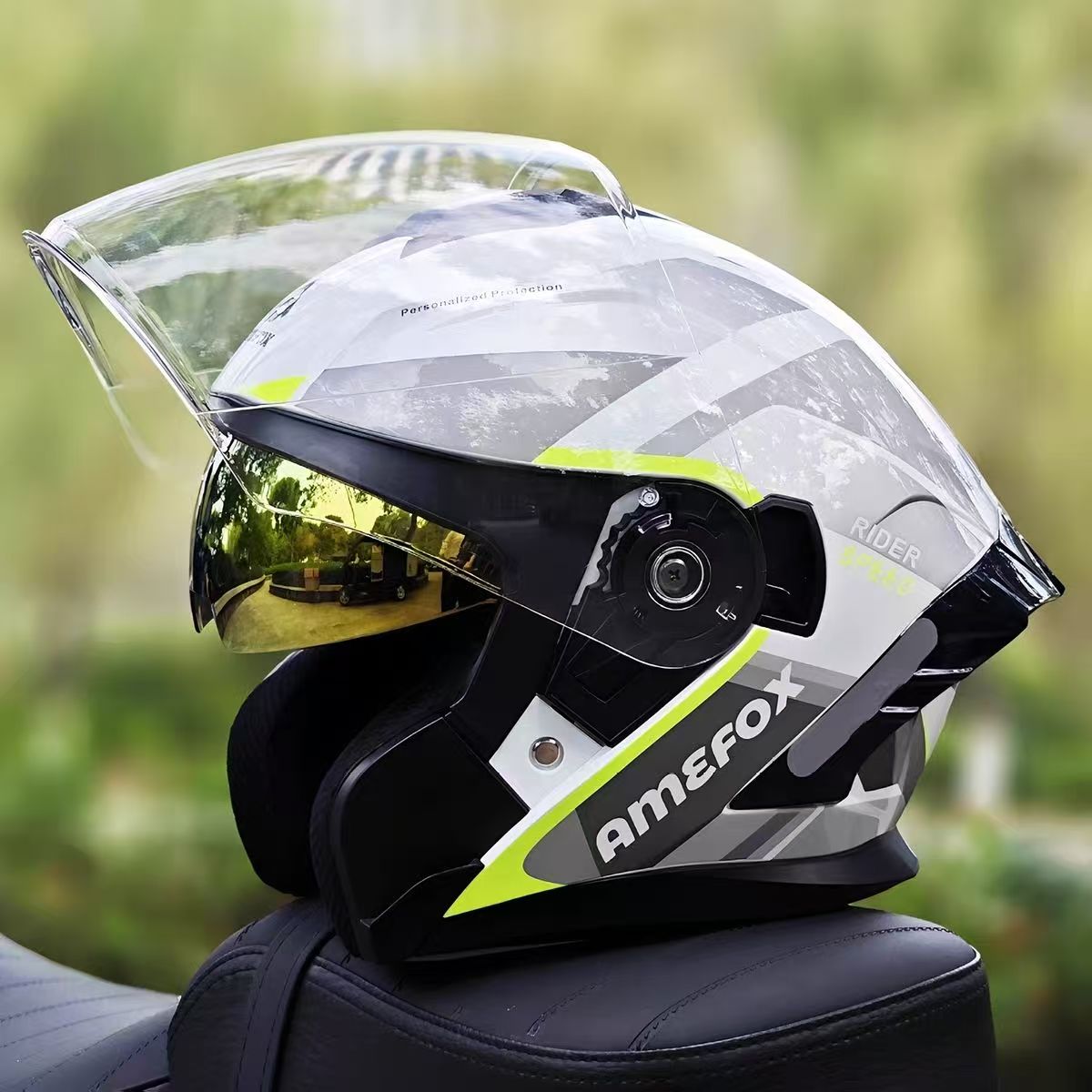 Double Visor Open Face Helmet  - đánh giá và giá Motorcycle Helmet Inner Sun Visor Lens