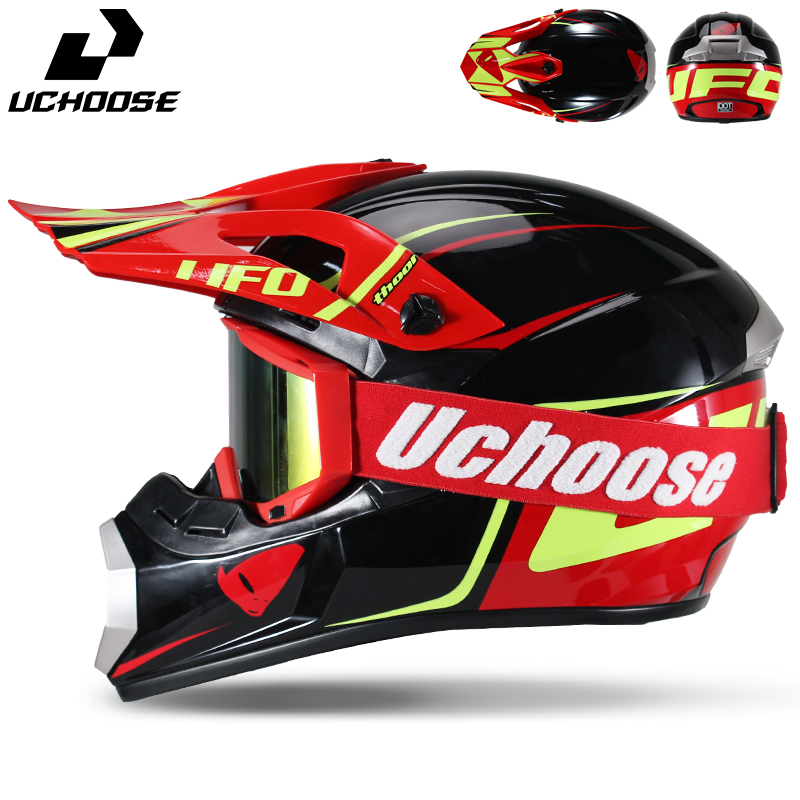 Uchoose Motocross Helmet Set   - đánh giá và giá Off Road Motocross Helmet Goggles Set